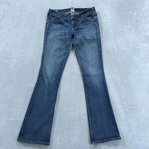 True Religion Jeans Womens 29 Bootcut Low Rise Flap Pockets Southwestern Cowgirl